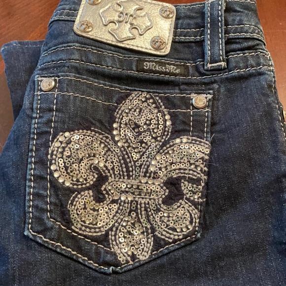 Miss Me Girl jeans, size 16, dark wash bootcut. - Picture 3 of 3